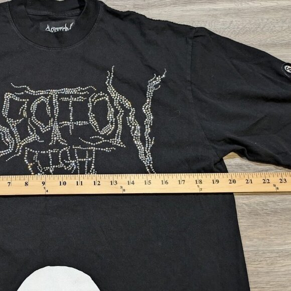 Section Eight Medium T Shirt Black Rhinestones Eight Ball Anime Girl Graphic - Picture 9 of 9